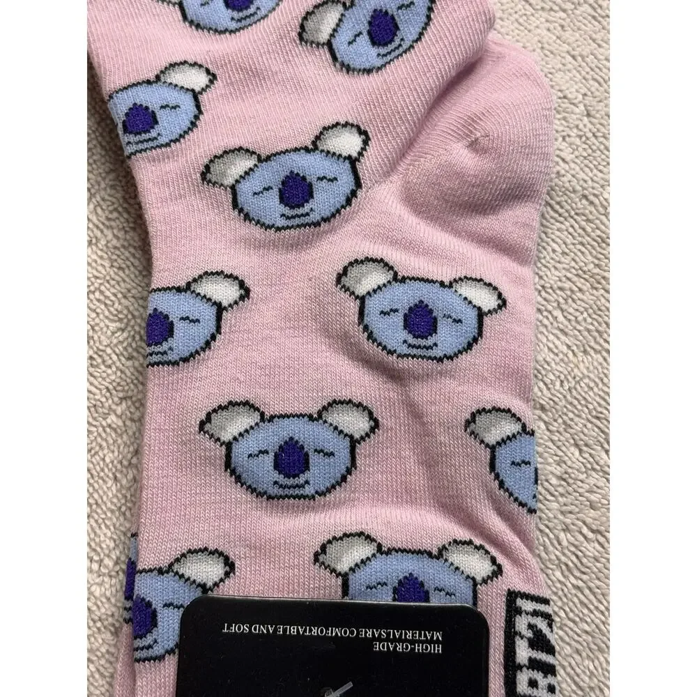 BTS KOYA RM ankle socks pink one size shoe size 5-10